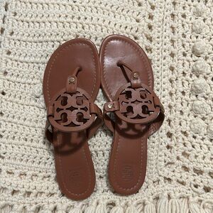 Tory Burch brown tan Miller sandals size 9